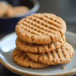 Sugar Free Dairy Free Desserts You’ll Crave Again and Again 7 Sugar free dairy free peanut butter cookies stacked on plate