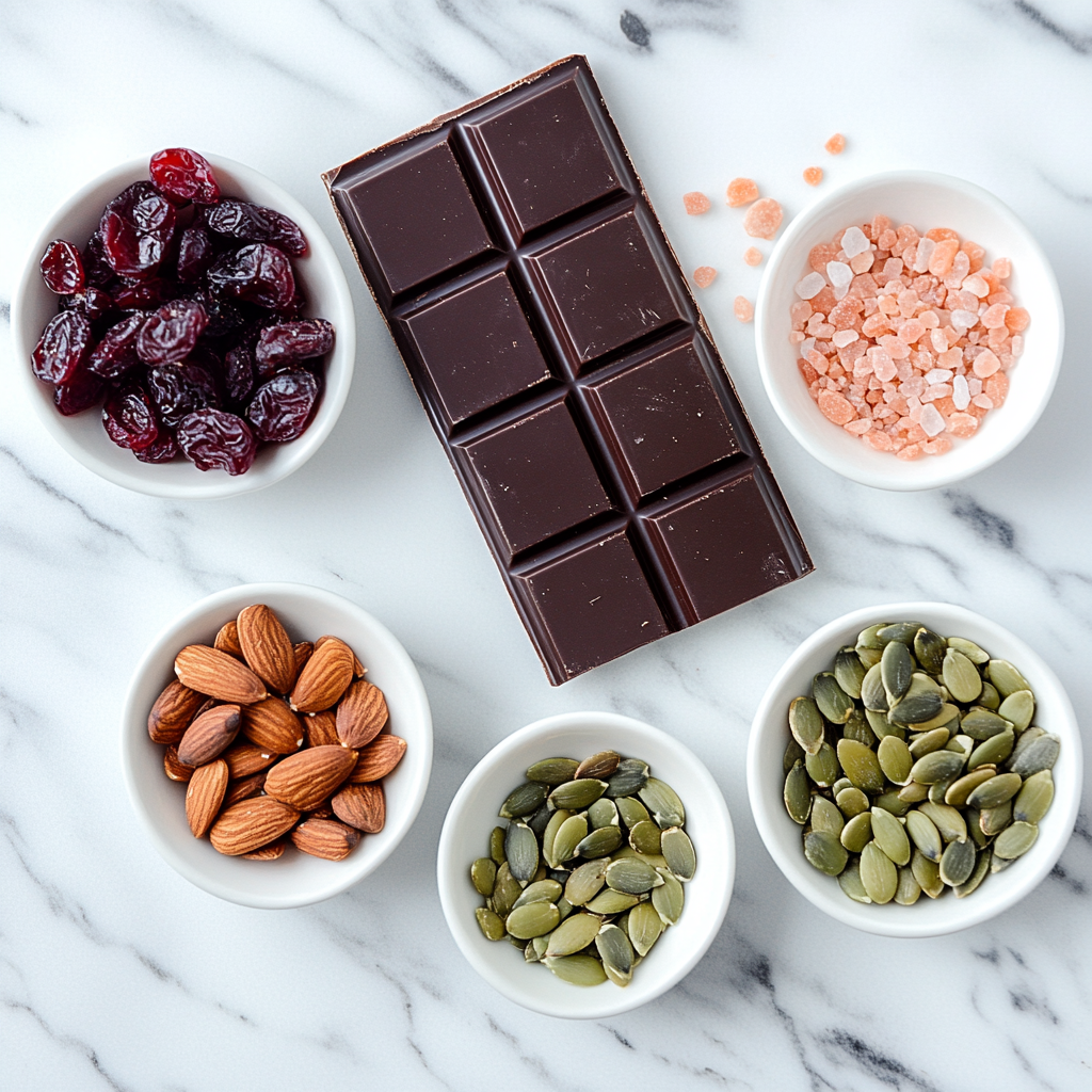 The Pink Salt Trick Recipe That’s Gaining Popularity for a Reason 10 mahbots Flat lay of recipe ingredients dark chocolate bar sma f7e2cf79 8e3d 4ebd bb43 c810165c5789 3