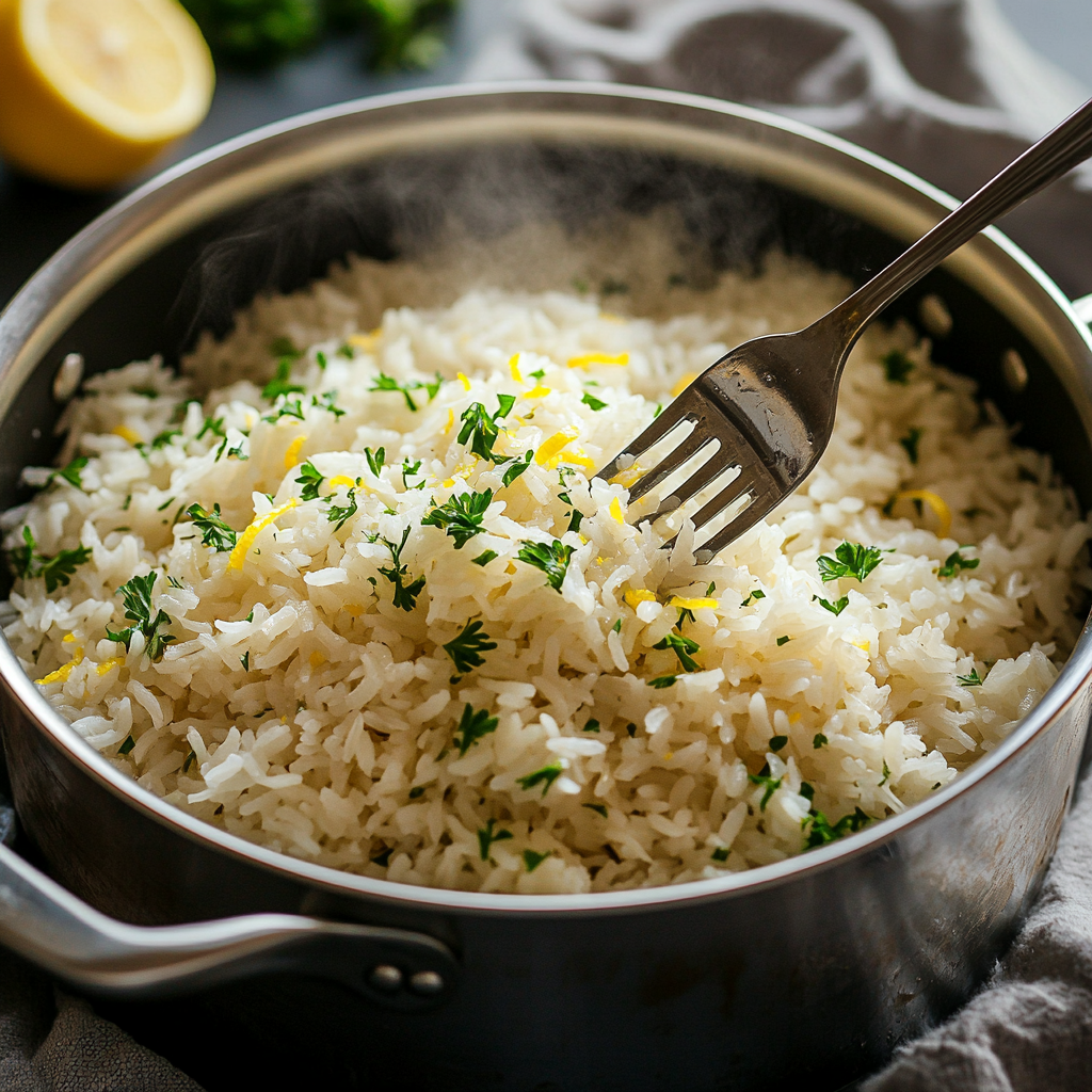 Gluten Free Rice Pilaf Recipe That Tastes Like Home 15 fluffy gluten free rice pilaf being prepared
