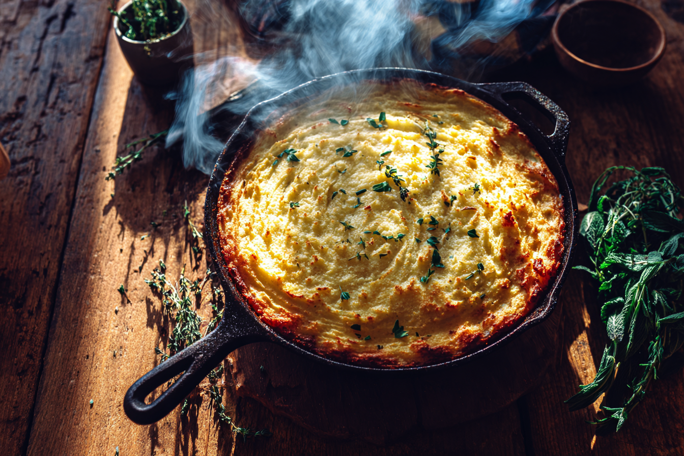 Dairy free shepherd’s pie with golden topping