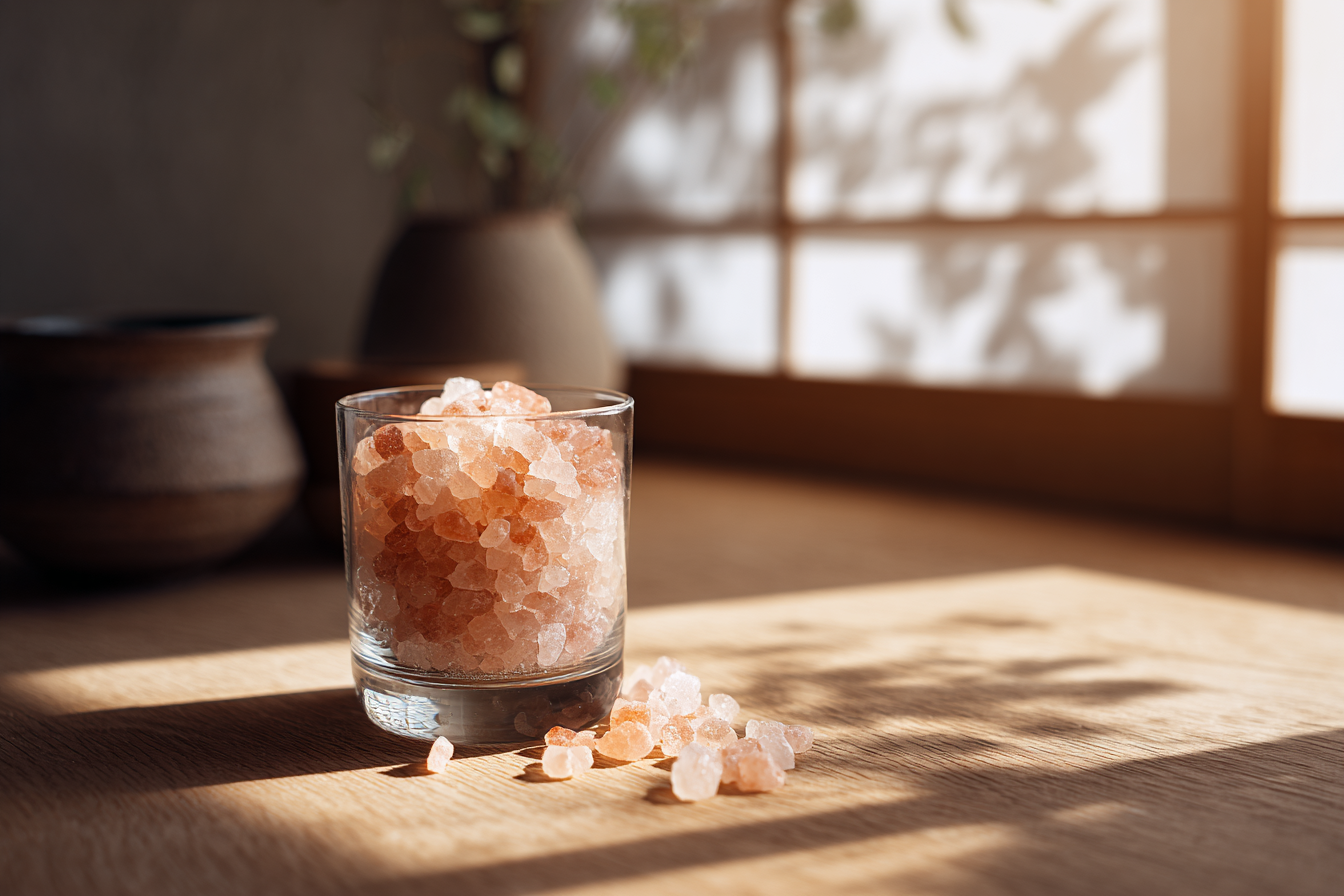 Japanese pink salt recipe morning wellness drink