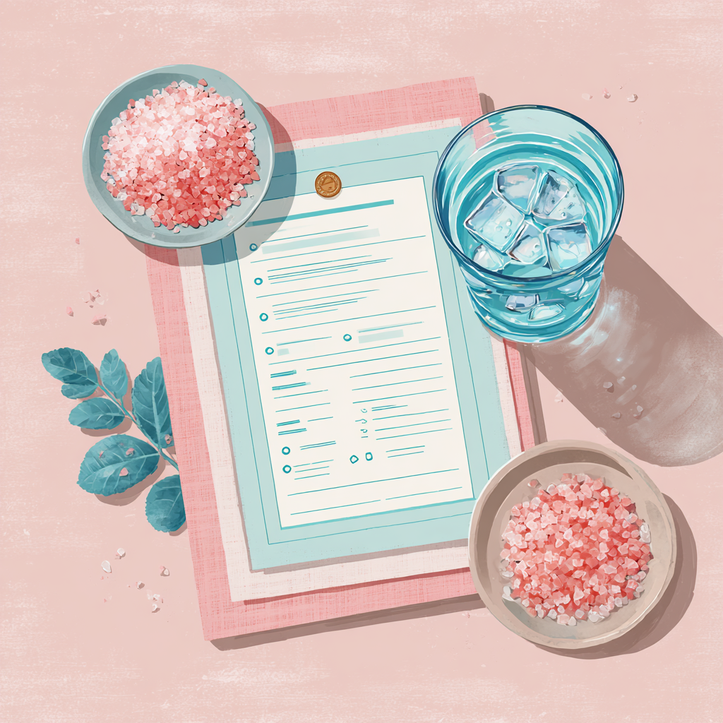 Japanese Pink Salt and Ice Recipe That’s Stirring Up Wellness Buzz 7 Recipe card for japanese pink salt and ice