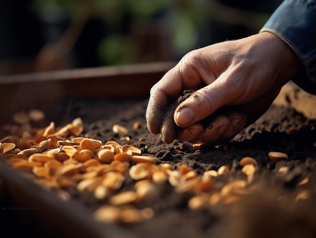 Butternut Squash Seeds Planting: The Complete Growing Guide 3 Hands planting butternut squash seeds in soil