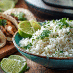 Cilantro Lime Rice in Rice Cooker: Easy Flavor-Packed Side Dish 6 Serving cilantro lime rice in rice cooker with tacos