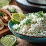 Cilantro Lime Rice in Rice Cooker: Easy Flavor-Packed Side Dish 6 Serving cilantro lime rice in rice cooker with tacos